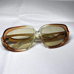 Iconic Vintage 70s Ted Lapidus France Brown & Gold Oversized Women's Sunglasses